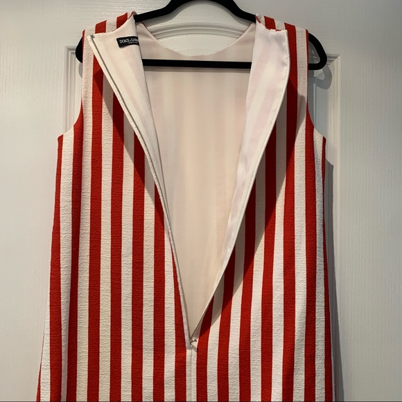 Dolce and Gabbana Red Stripe Mini Dress - Picture 3 of 5